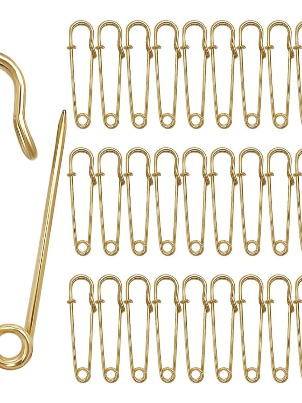 30 Pcs Large Safety Pins 2 Inch Heavy Duty Blanket Pins Big Safety Pin Steel Saf